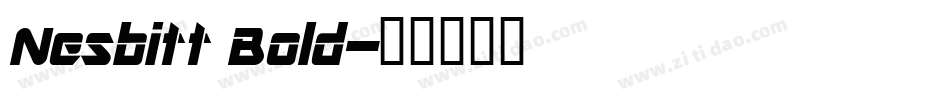 Nesbitt Bold字体转换